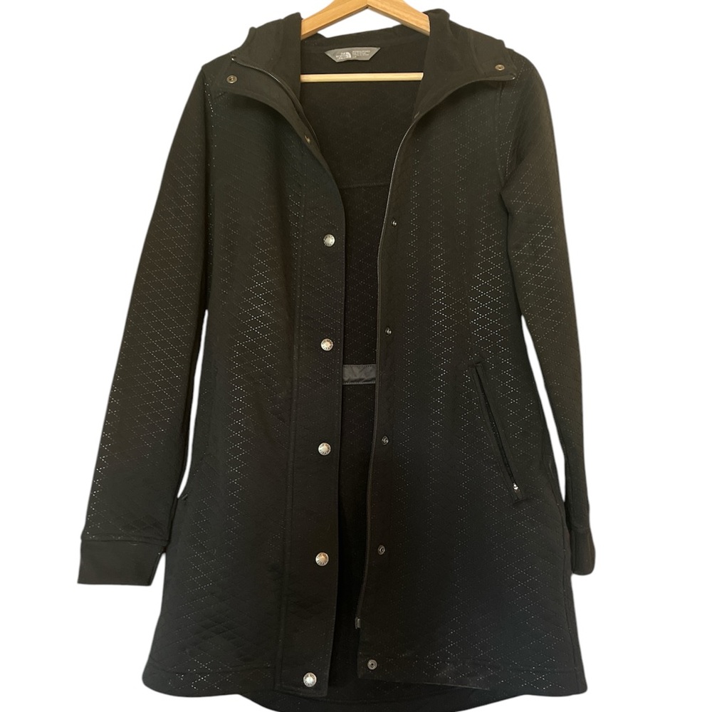 Women's Black Hooded North Face Jacket